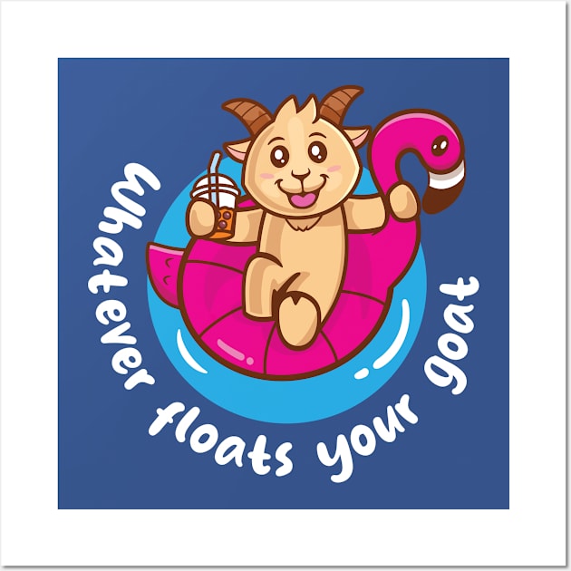 Whatever floats your goat (on dark colors) Wall Art by Messy Nessie